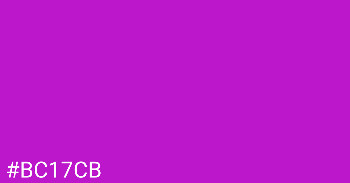 Hex color #bc17cb graphic