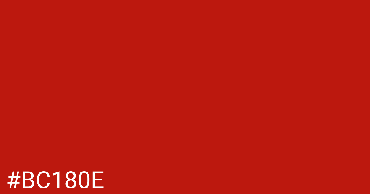 Hex color #bc180e graphic