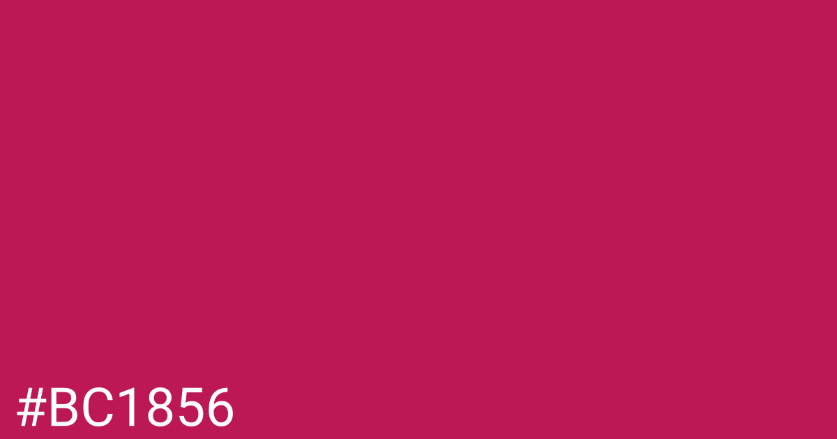 Hex color #bc1856 graphic