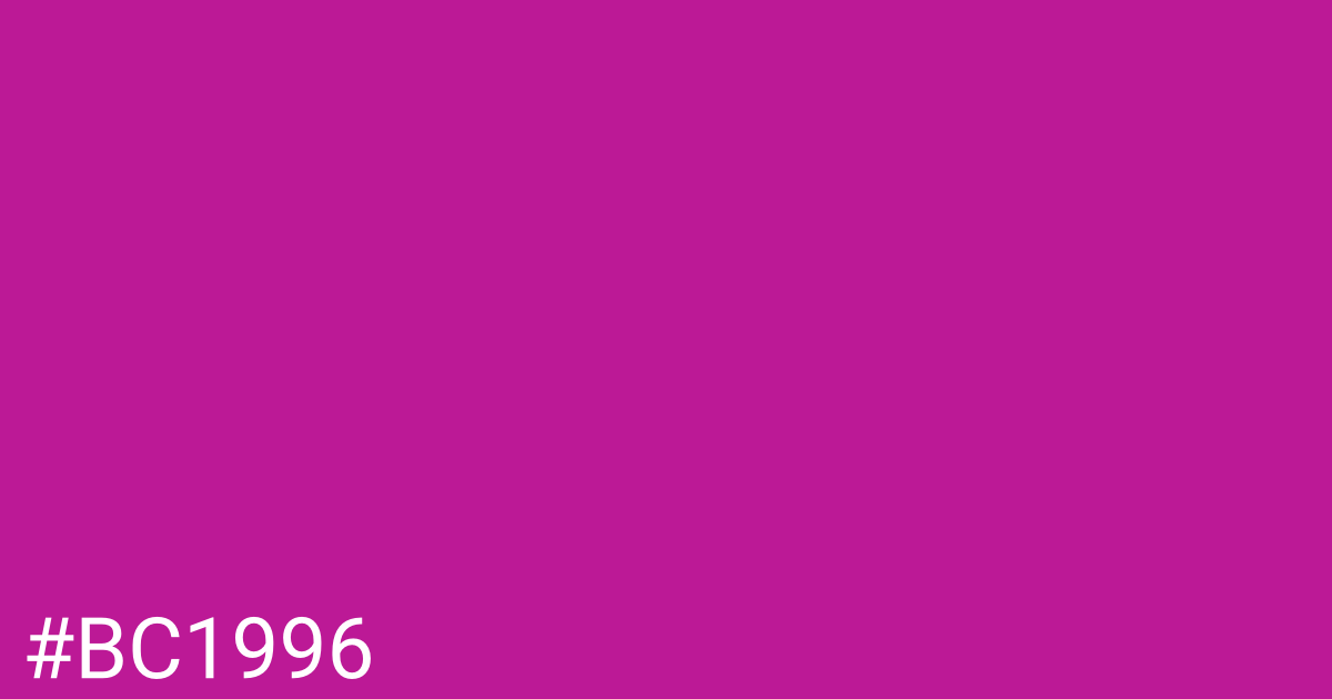 Hex color #bc1996 graphic
