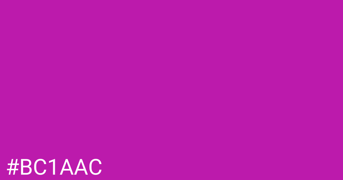 Hex color #bc1aac graphic