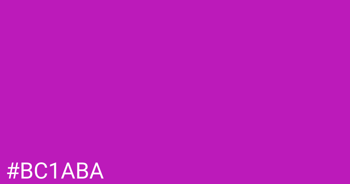 Hex color #bc1aba graphic