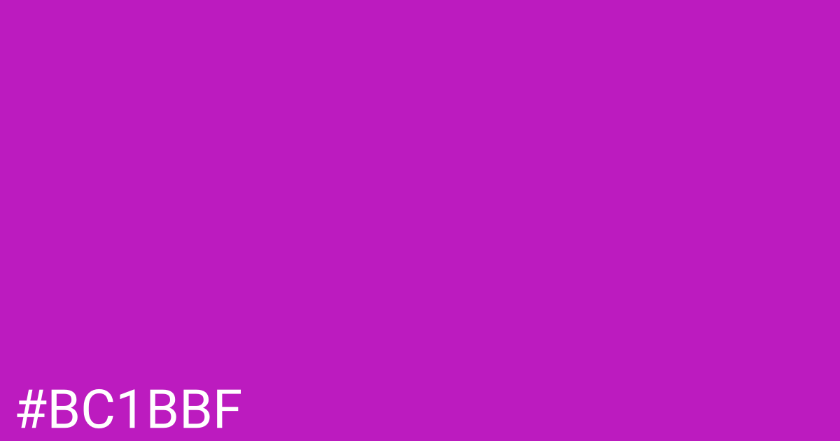 Hex color #bc1bbf graphic