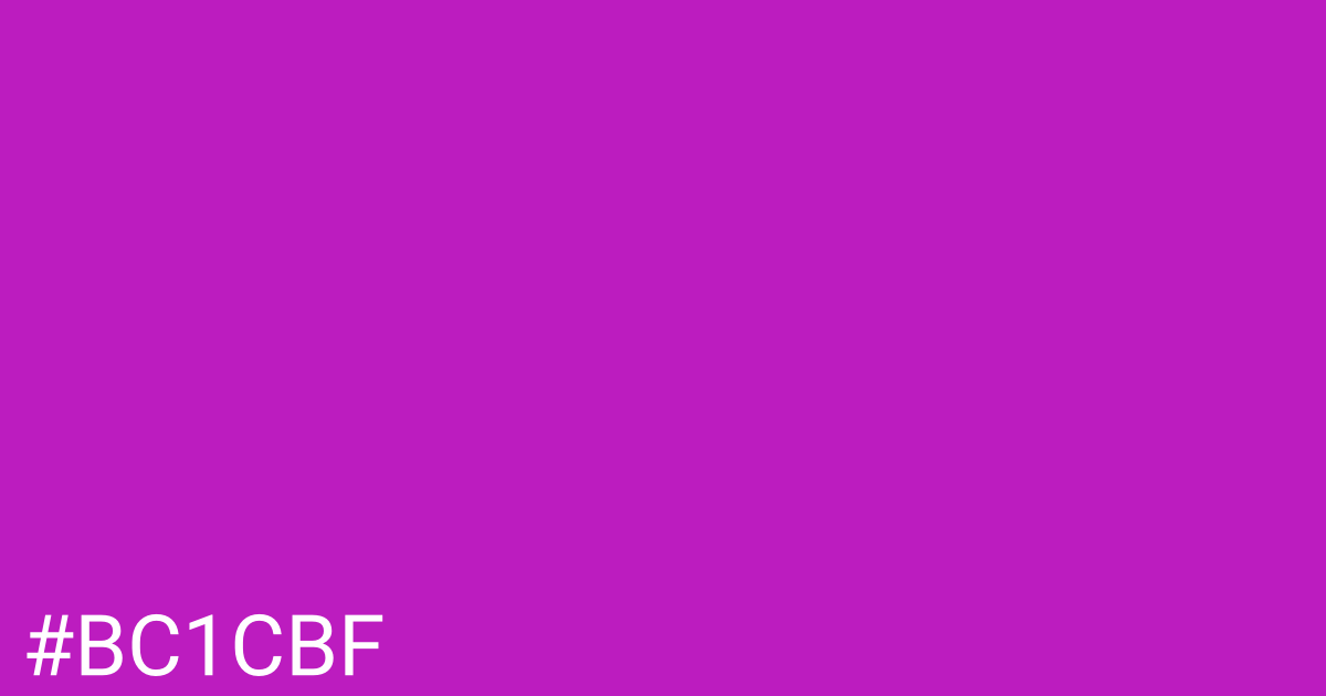 Hex color #bc1cbf graphic