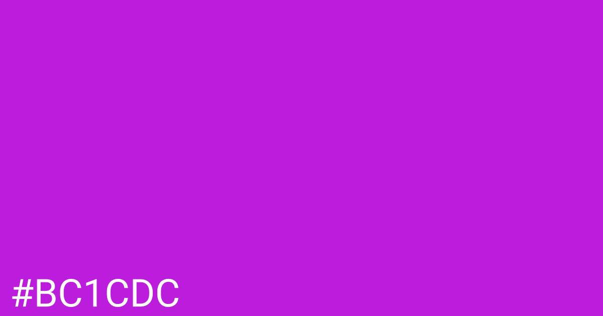 Hex color #bc1cdc graphic