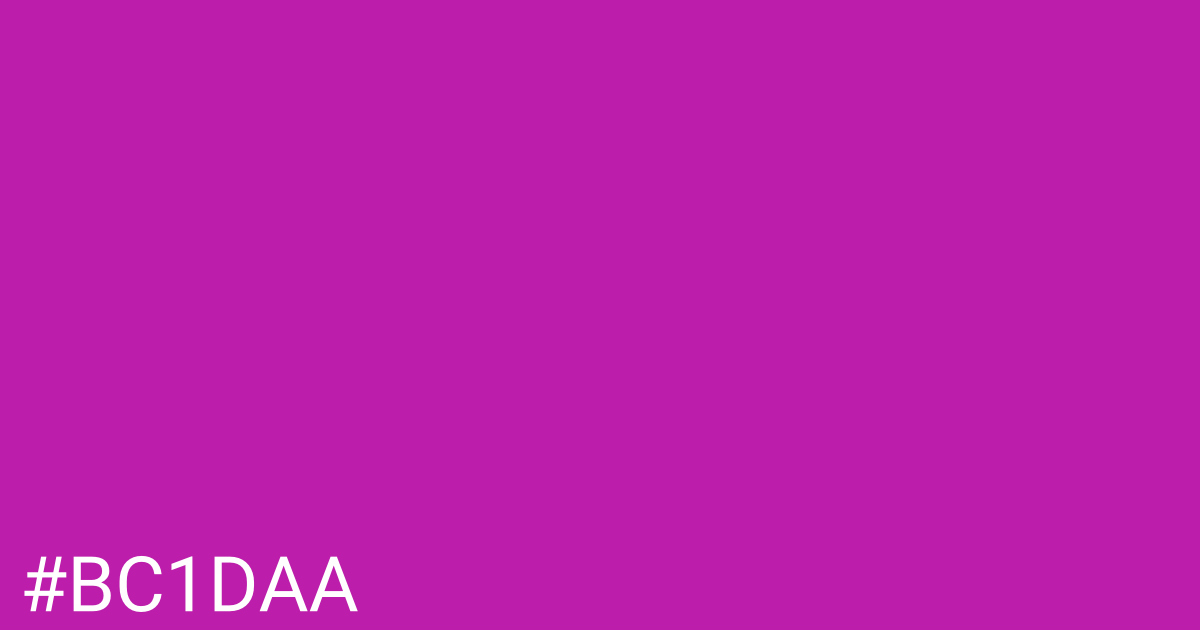Hex color #bc1daa graphic