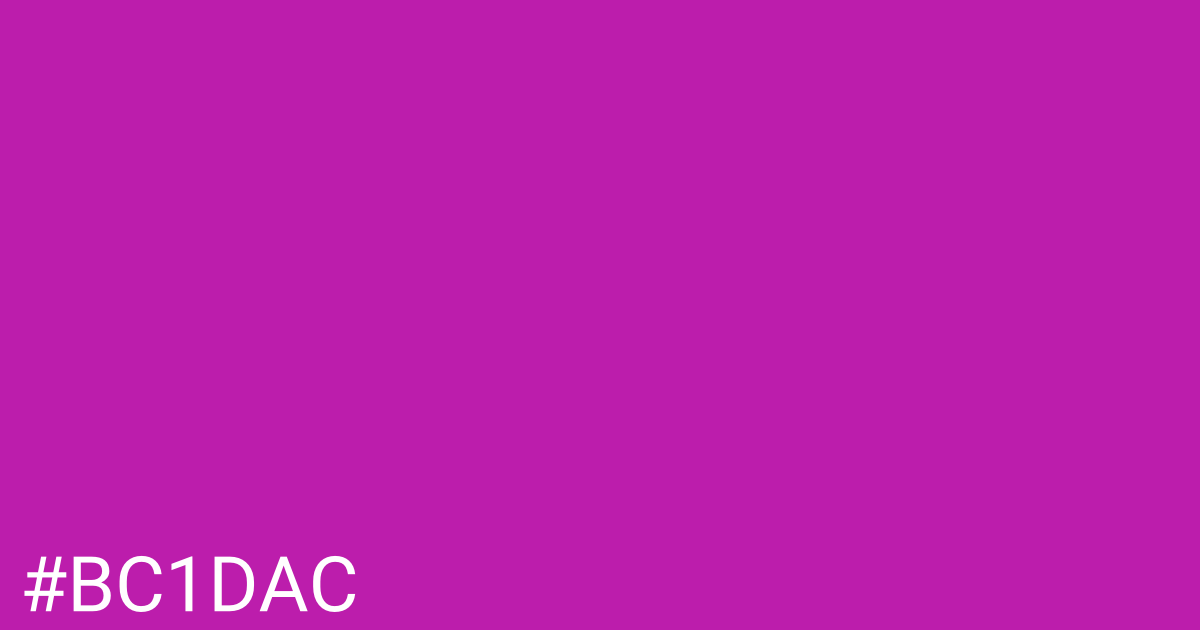 Hex color #bc1dac graphic