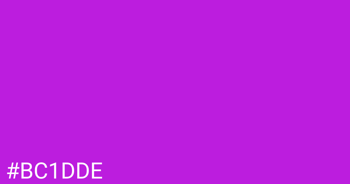 Hex color #bc1dde graphic