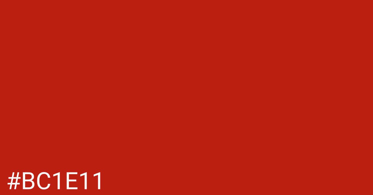Hex color #bc1e11 graphic