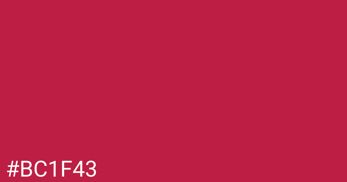Hex color #bc1f43 graphic