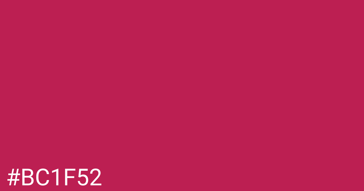 Hex color #bc1f52 graphic