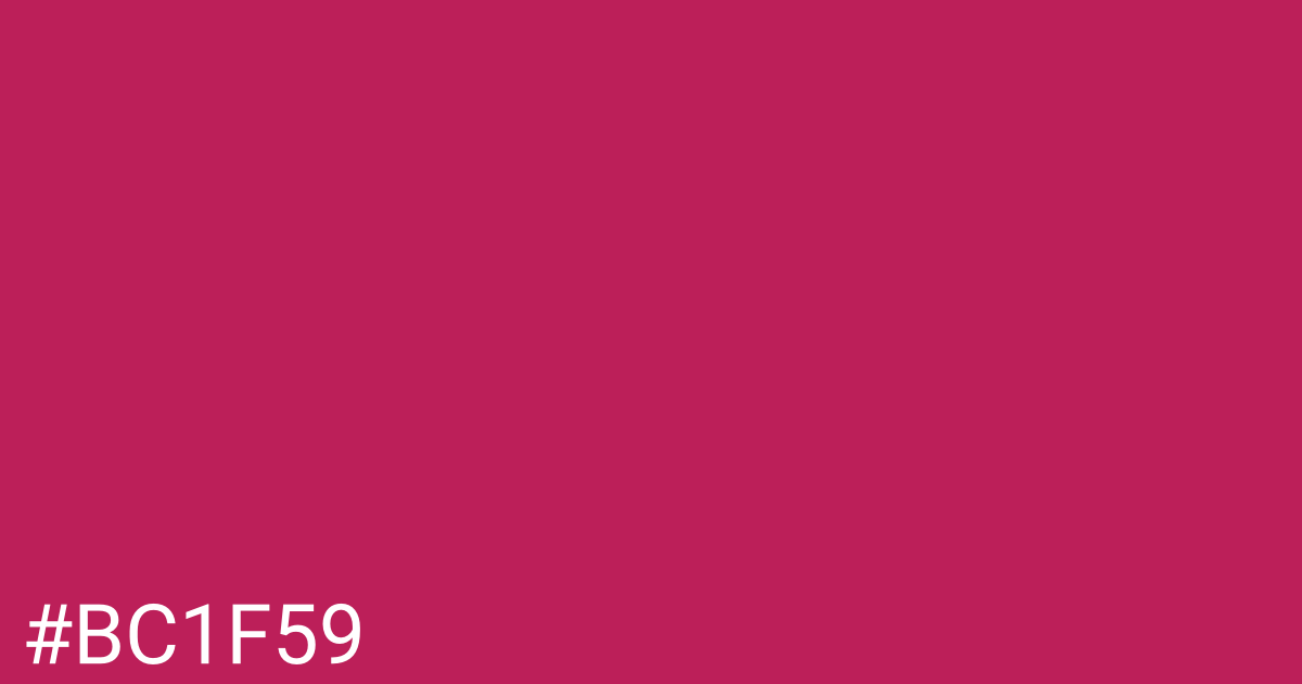 Hex color #bc1f59 graphic