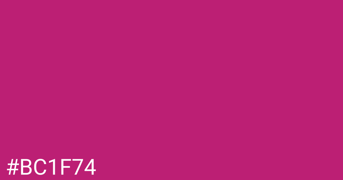 Hex color #bc1f74 graphic