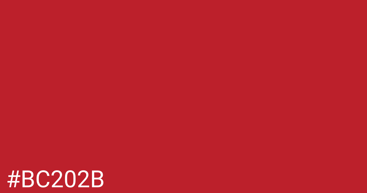 Hex color #bc202b graphic