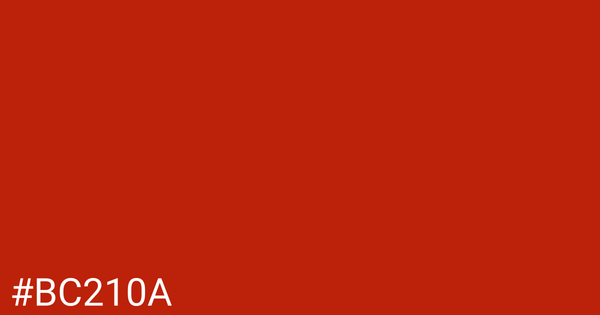 Hex color #bc210a graphic