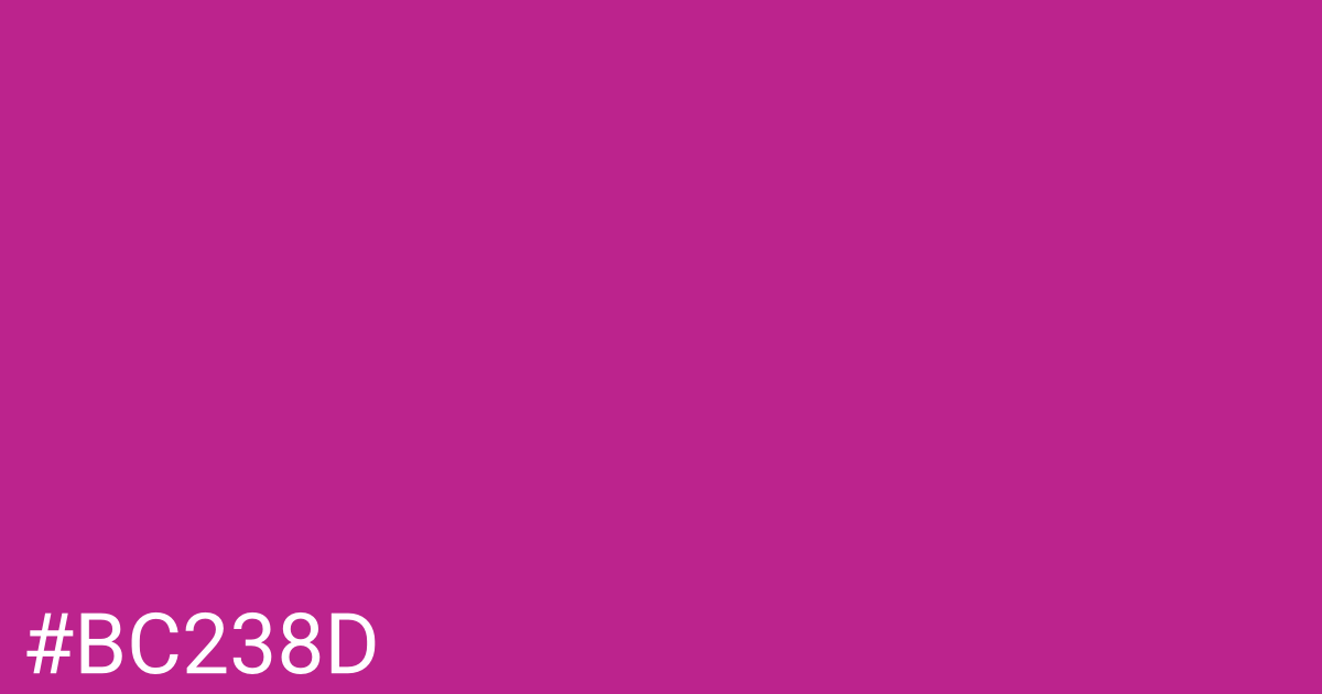 Hex color #bc238d graphic