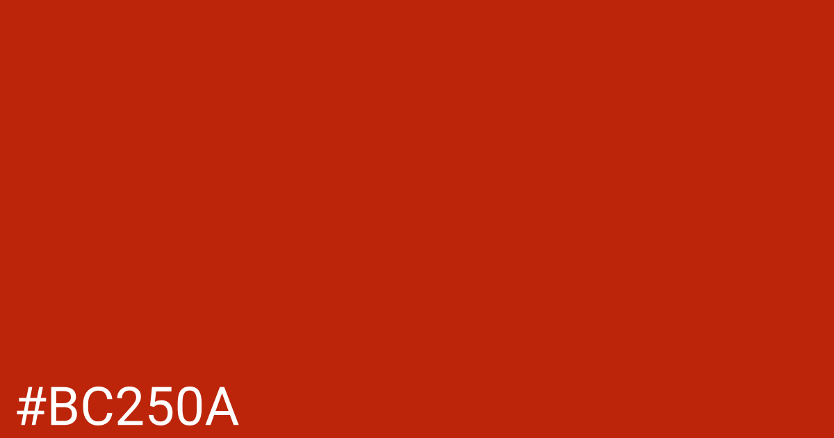 Hex color #bc250a graphic