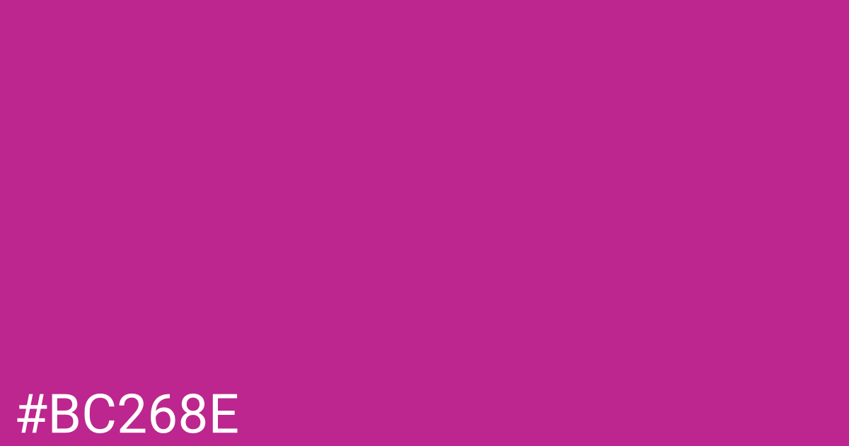 Hex color #bc268e graphic