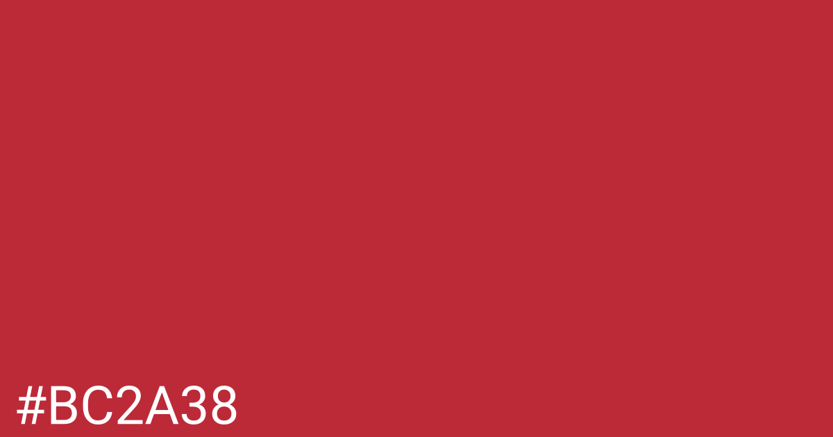 Hex color #bc2a38 graphic