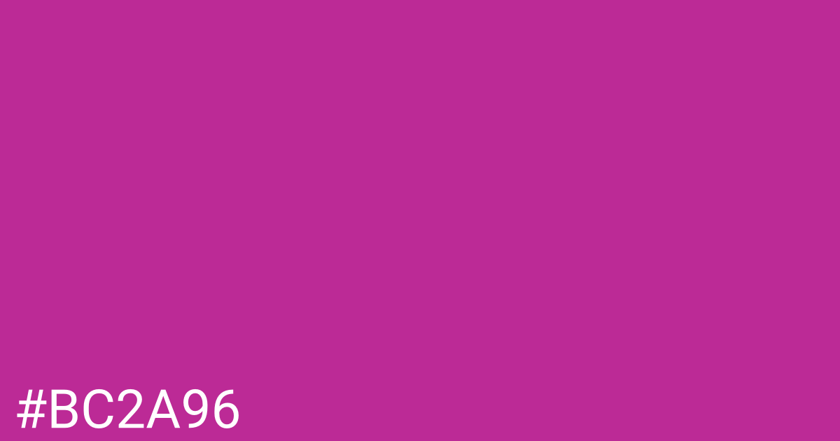 Hex color #bc2a96 graphic