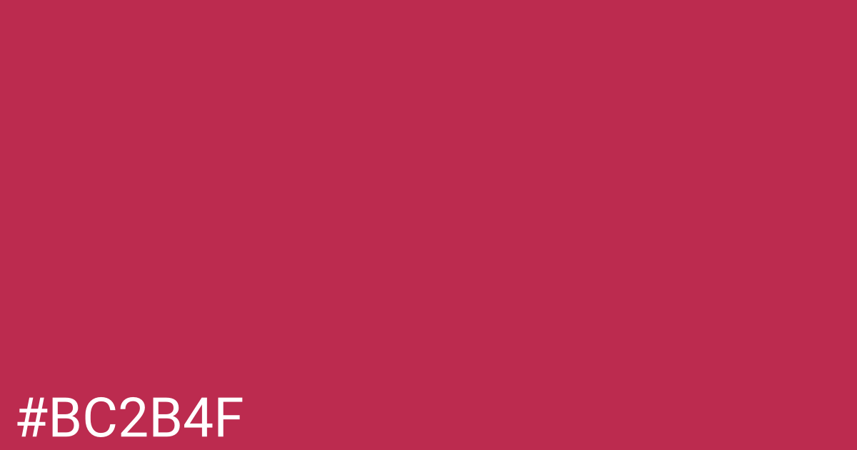 Hex color #bc2b4f graphic