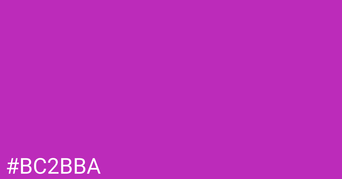 Hex color #bc2bba graphic