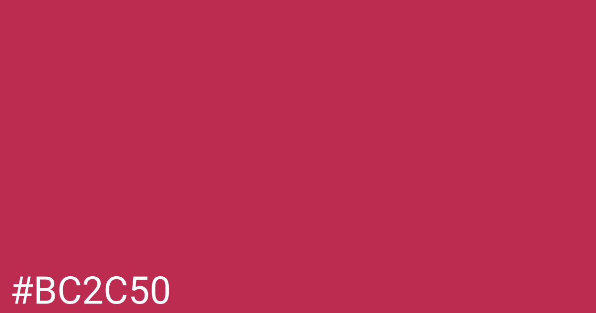 Hex color #bc2c50 graphic