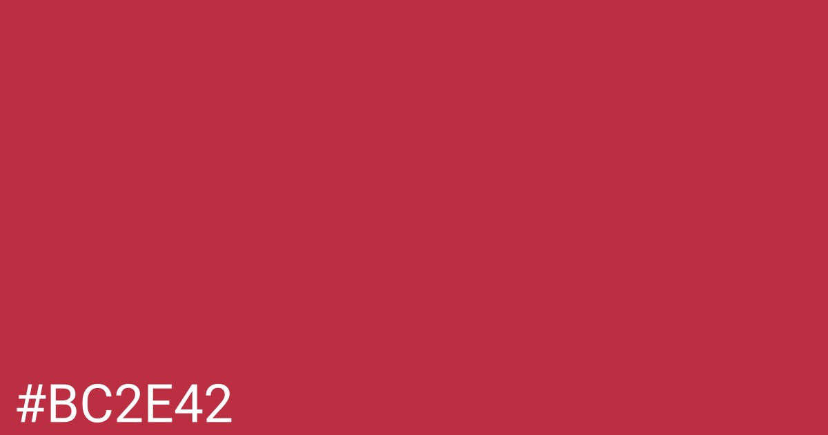 Hex color #bc2e42 graphic
