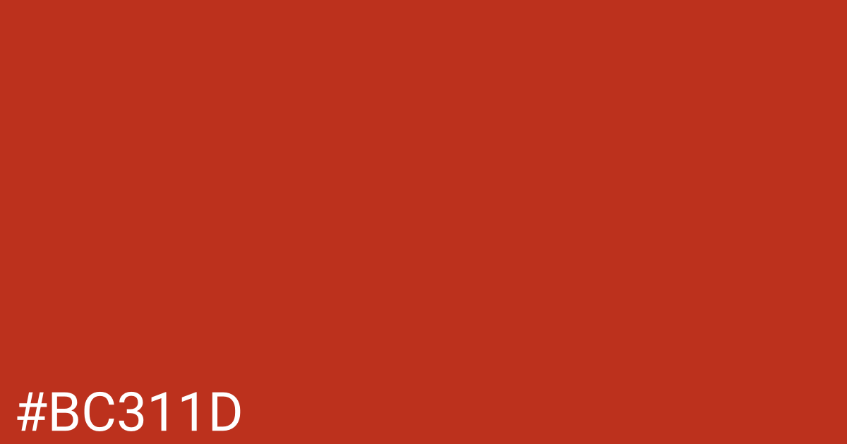 Hex color #bc311d graphic