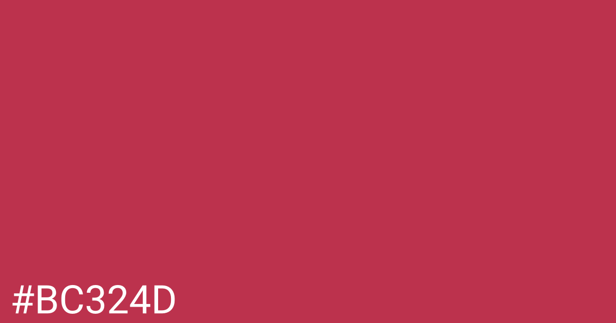 Hex color #bc324d graphic