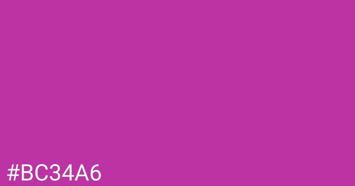 Hex color #bc34a6 graphic
