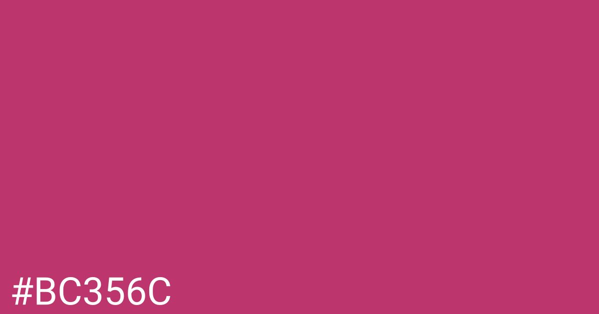 Hex color #bc356c graphic