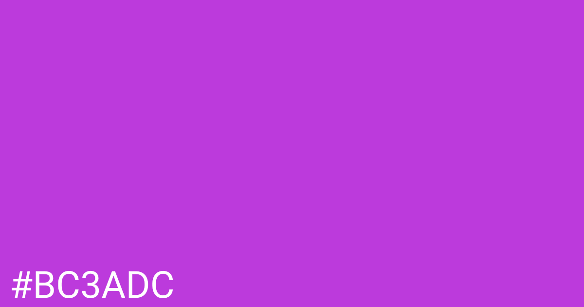 Hex color #bc3adc graphic