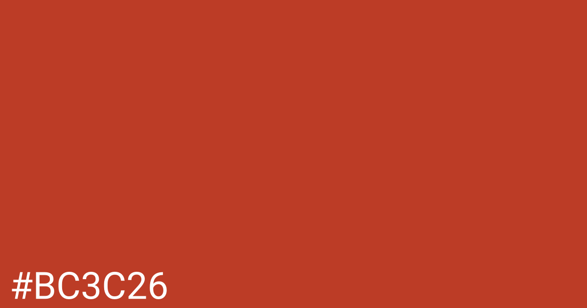 Hex color #bc3c26 graphic
