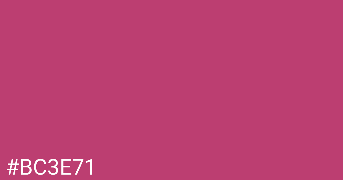 Hex color #bc3e71 graphic