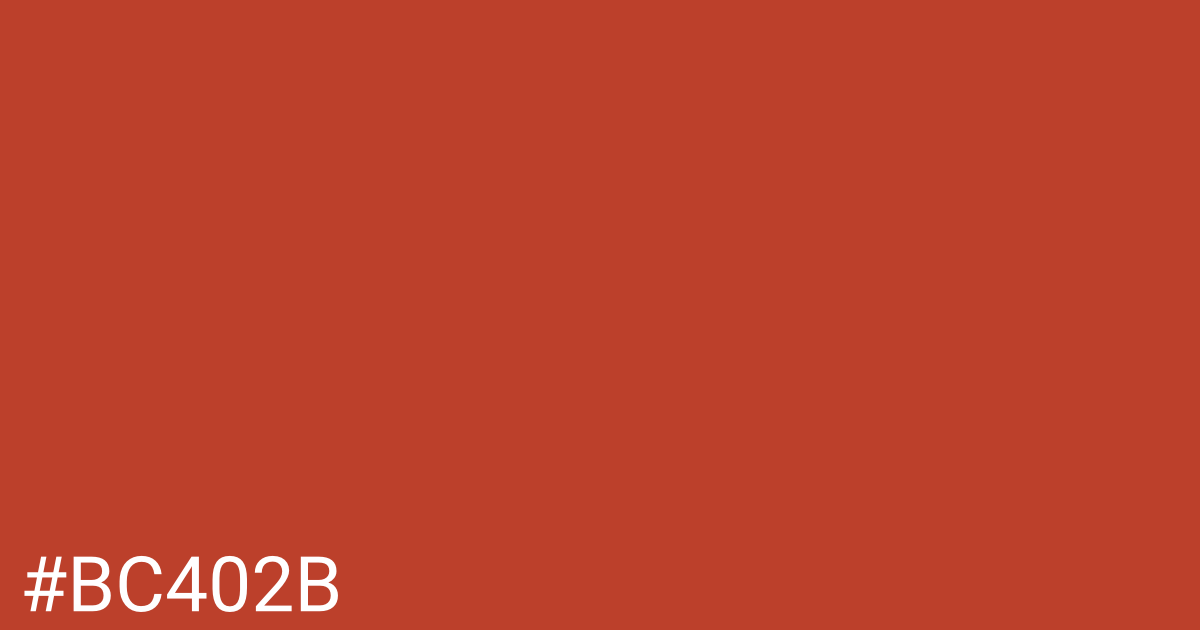 Hex color #bc402b graphic