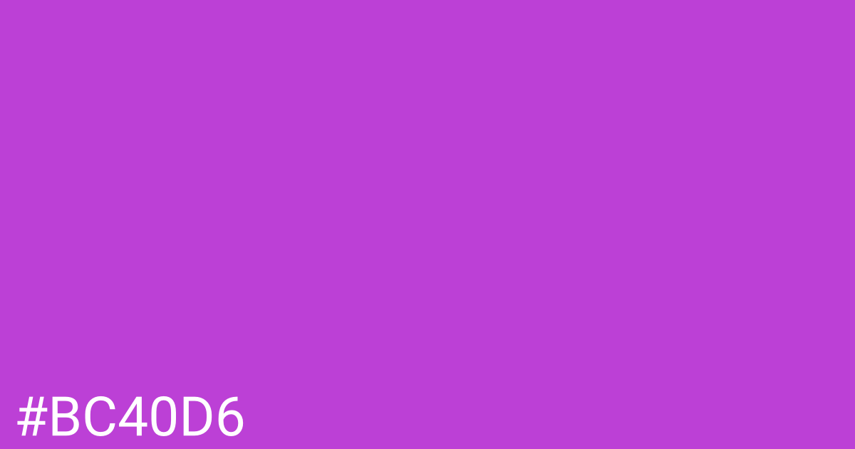 Hex color #bc40d6 graphic