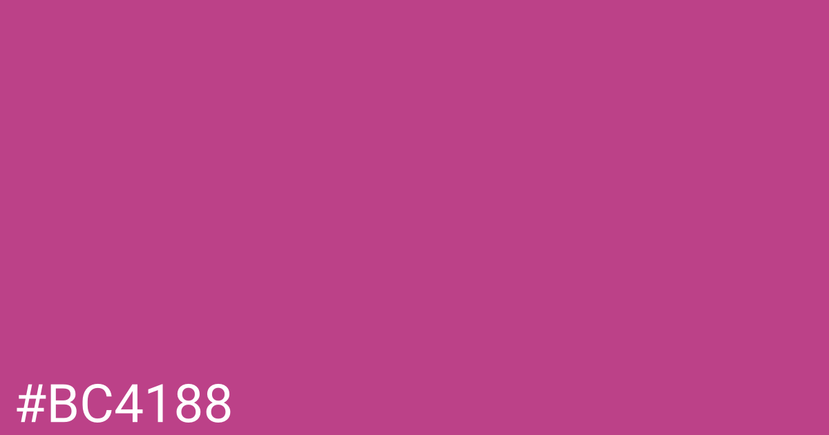 Hex color #bc4188 graphic