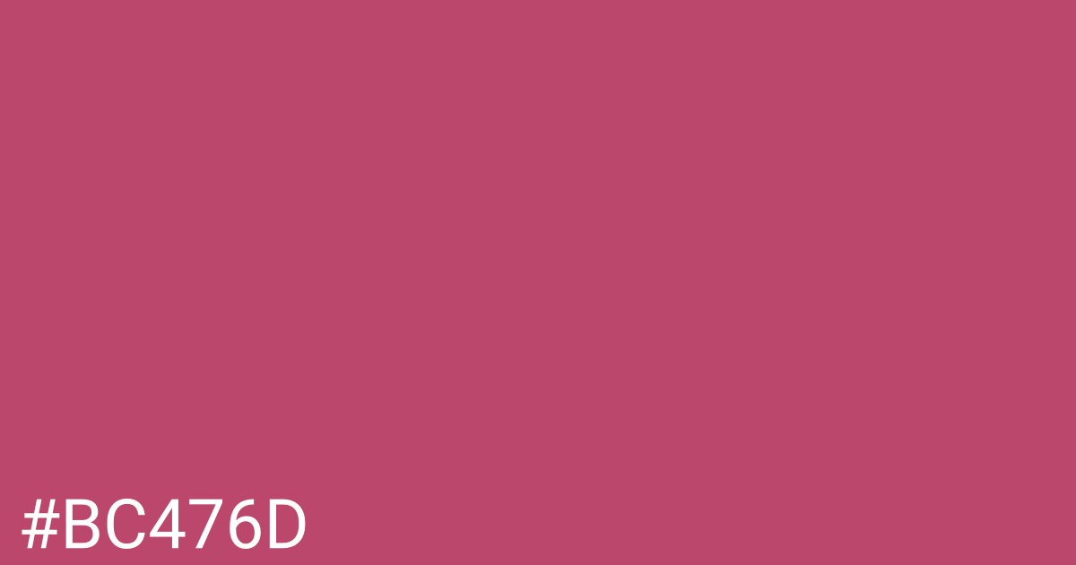 Hex color #bc476d graphic