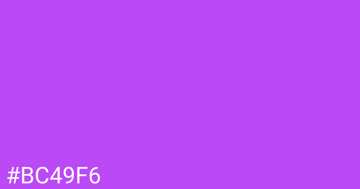 Hex color #bc49f6 graphic