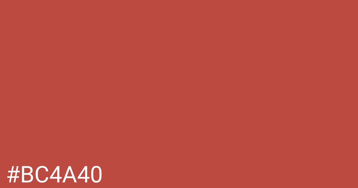 Hex color #bc4a40 graphic
