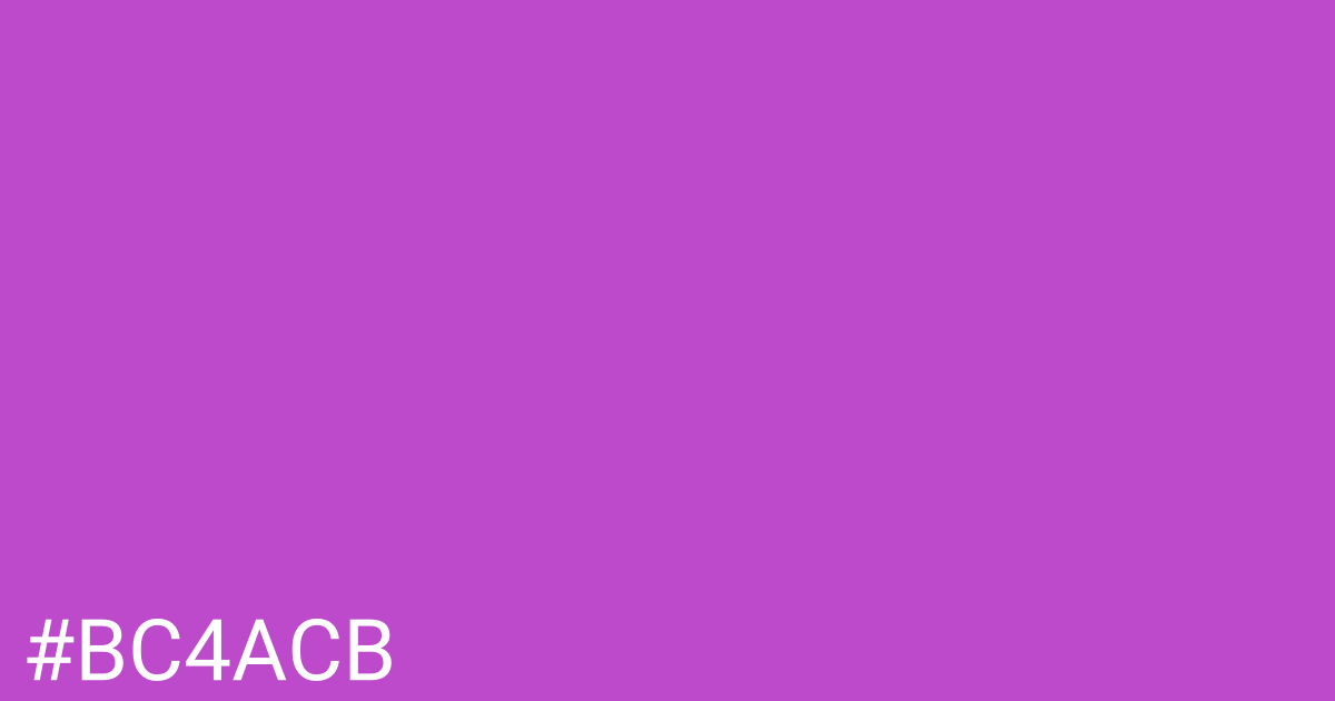 Hex color #bc4acb graphic