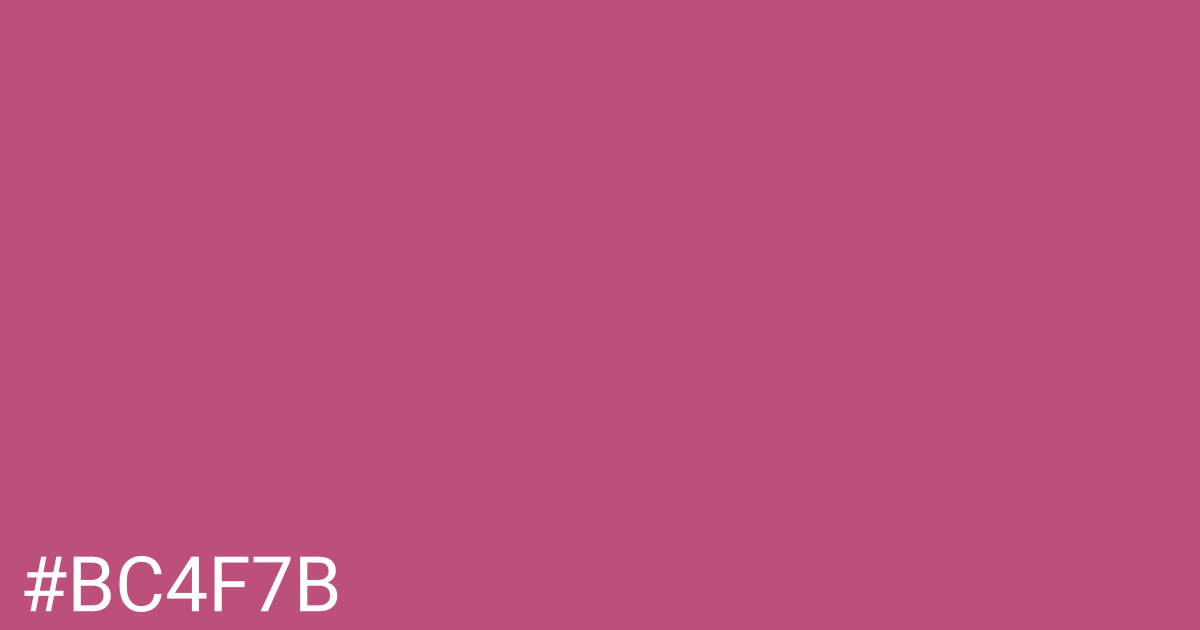 Hex color #bc4f7b graphic