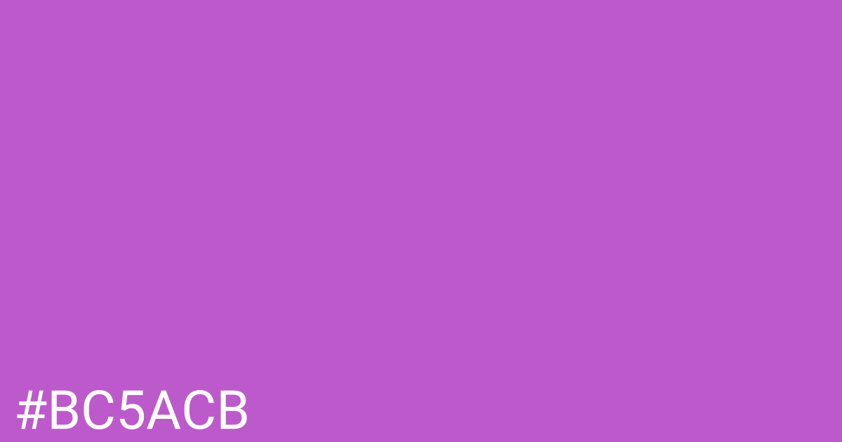 Hex color #bc5acb graphic