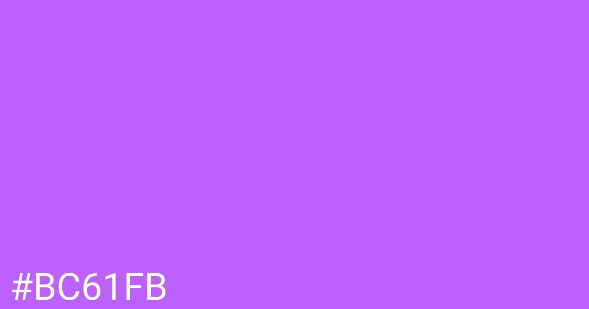 Hex color #bc61fb graphic