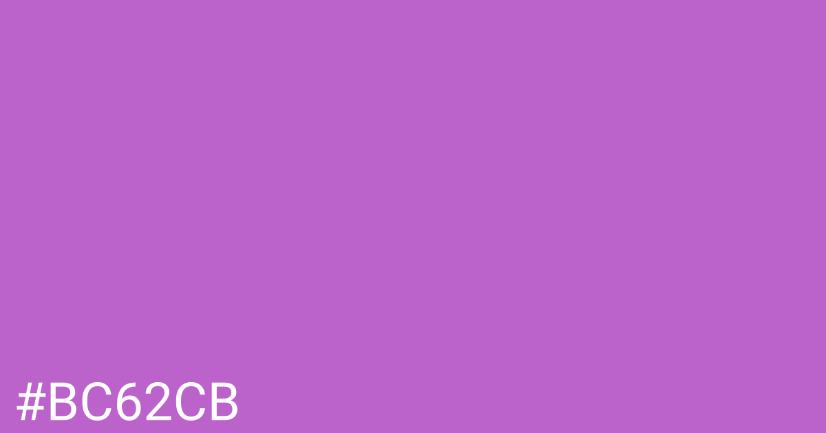 Hex color #bc62cb graphic