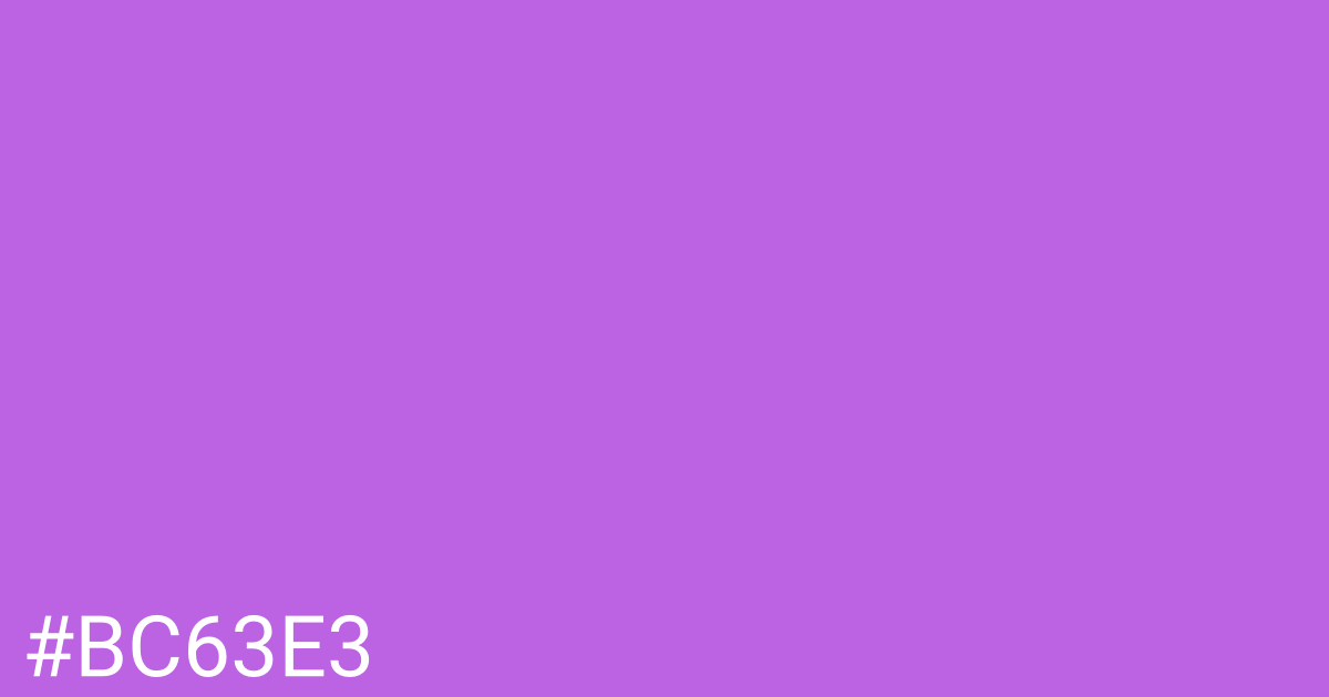 Hex color #bc63e3 graphic
