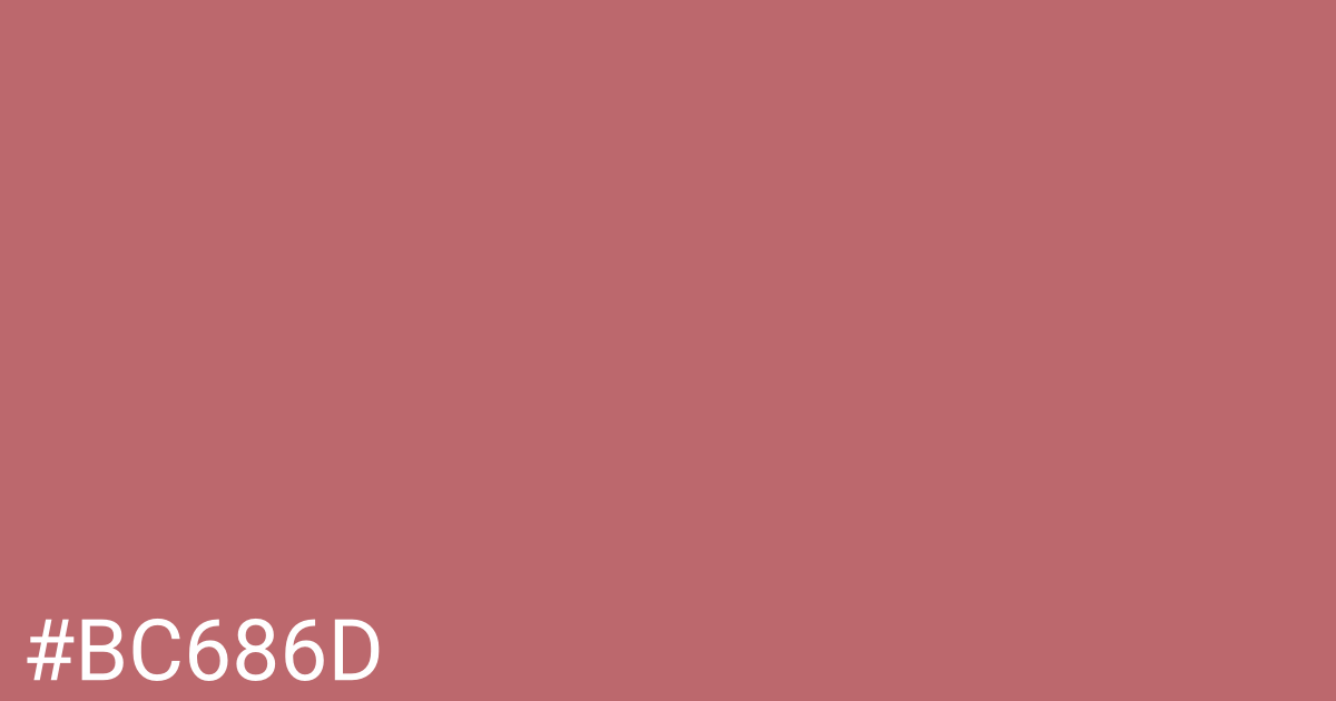 Hex color #bc686d graphic
