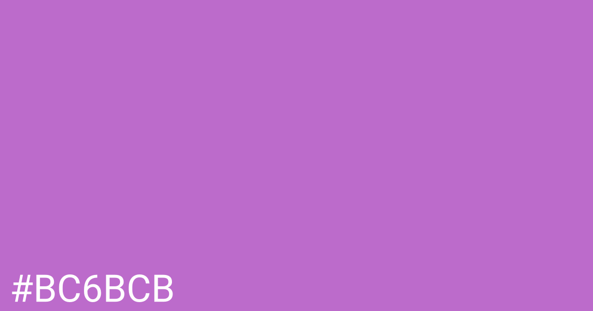 Hex color #bc6bcb graphic