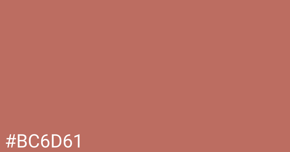 Hex color #bc6d61 graphic
